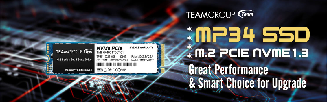 Team Group SSD MP34 M.2 2280 PCIe Gen3x4 NVMe 1.3